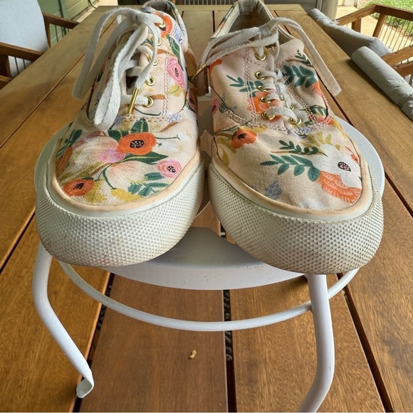 Keds X Rifle Paper Co. Anchor Lively Floral Canvas Sneakers Women’s Size 9.5 - Picture 3 of 11